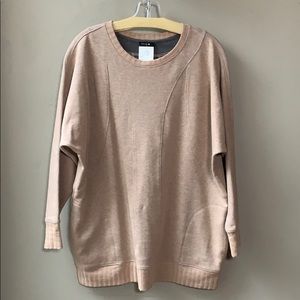 Bylyse Beige Sweater Pullover Tunic with Pockets L